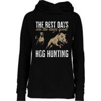 Wild Hog Hunting Dog Boar Hunting Womens Funnel Neck Pullover Hood