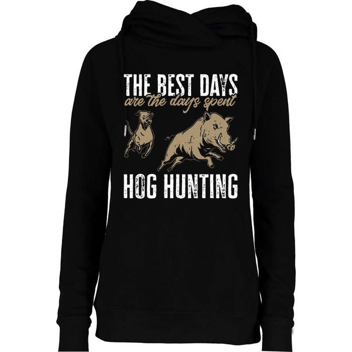 Wild Hog Hunting Dog Boar Hunting Womens Funnel Neck Pullover Hood