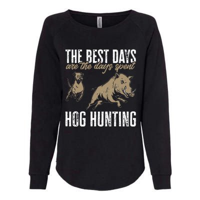 Wild Hog Hunting Dog Boar Hunting Womens California Wash Sweatshirt