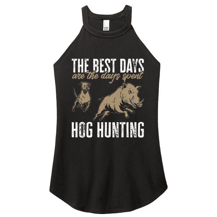 Wild Hog Hunting Dog Boar Hunting Women's Perfect Tri Rocker Tank