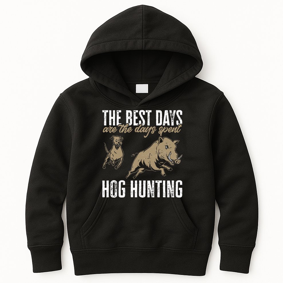 Wild Hog Hunting Dog Boar Hunting Kids Hoodie