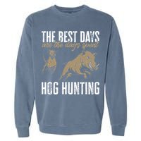 Wild Hog Hunting Dog Boar Hunting Garment-Dyed Sweatshirt