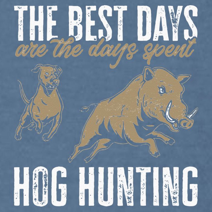 Wild Hog Hunting Dog Boar Hunting Garment-Dyed Sweatshirt