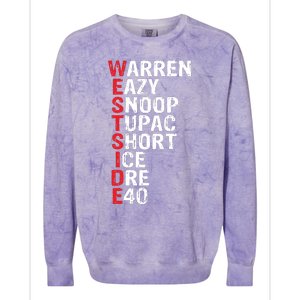 Westside Hip Hop Rap Music Legends Colorblast Crewneck Sweatshirt