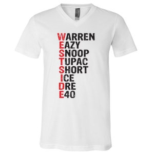 Westside Hip Hop Rap Music Legends V-Neck T-Shirt