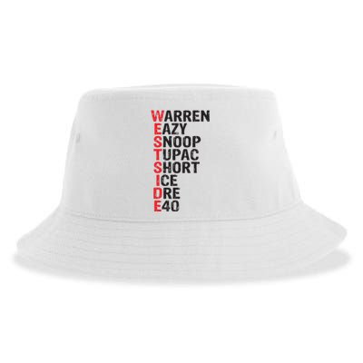 Westside Hip Hop Rap Music Legends Sustainable Bucket Hat