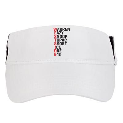 Westside Hip Hop Rap Music Legends Adult Drive Performance Visor