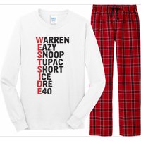 Westside Hip Hop Rap Music Legends Long Sleeve Pajama Set