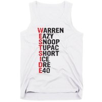 Westside Hip Hop Rap Music Legends Tank Top