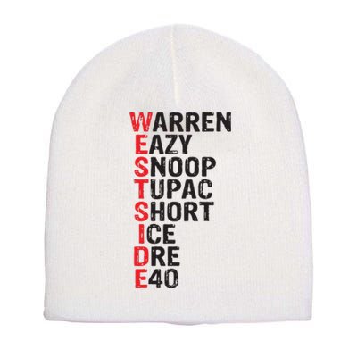 Westside Hip Hop Rap Music Legends Short Acrylic Beanie