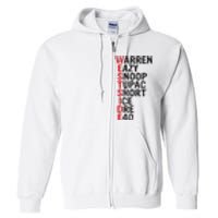 Westside Hip Hop Rap Music Legends Full Zip Hoodie