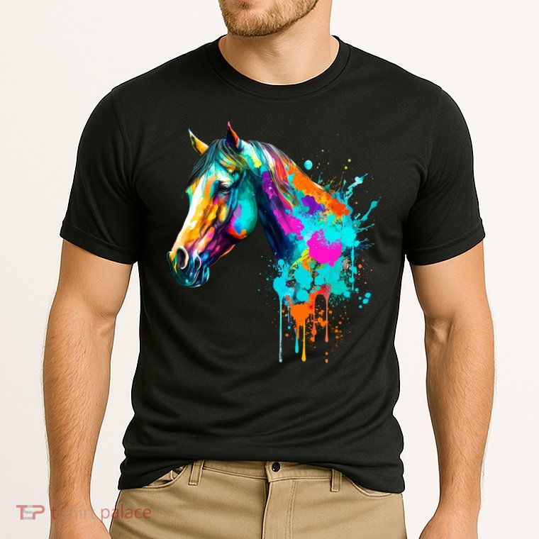 Watercolor Horse Head Performance Shirt