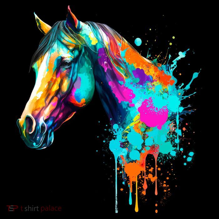 Watercolor Horse Head Performance Shirt