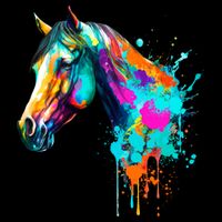 Watercolor Horse Head Bucket Hat