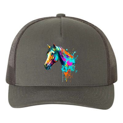 Watercolor Horse Head Yupoong Adult 5-Panel Trucker Hat