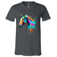 Watercolor Horse Head V-Neck T-Shirt