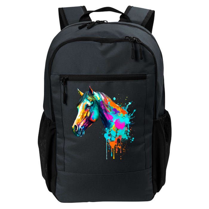 Watercolor Horse Head Daily Commute Backpack