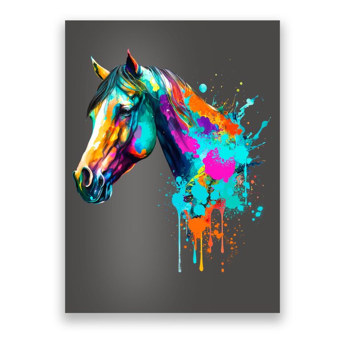 Watercolor Horse Head Poster