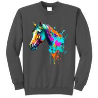 Watercolor Horse Head Tall Sweatshirt