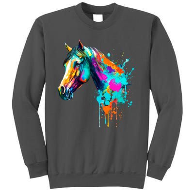 Watercolor Horse Head Tall Sweatshirt