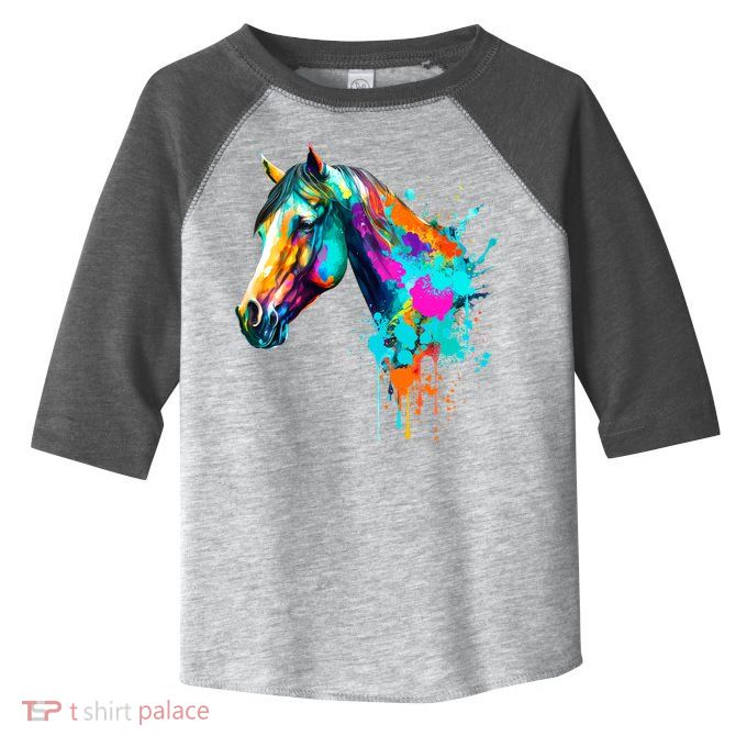 Watercolor Horse Head Toddler Fine Jersey T-Shirt