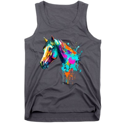 Watercolor Horse Head Tank Top