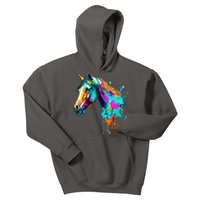 Watercolor Horse Head Kids Hoodie