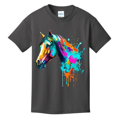 Watercolor Horse Head Kids T-Shirt