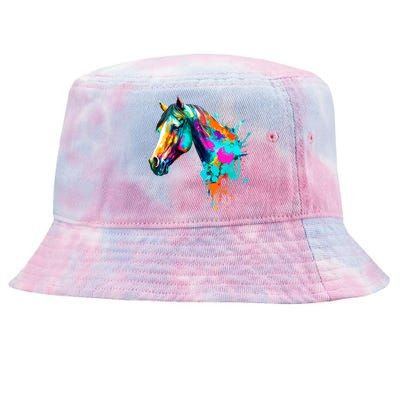 Watercolor Horse Head Tie-Dyed Bucket Hat