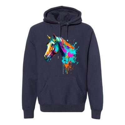 Watercolor Horse Head Premium Hoodie