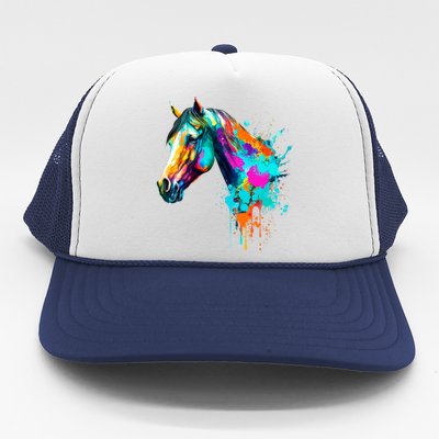 Watercolor Horse Head Trucker Hat