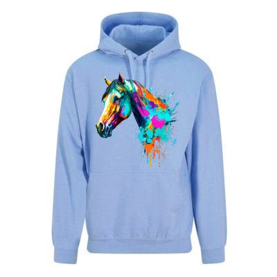 Watercolor Horse Head Unisex Surf Hoodie