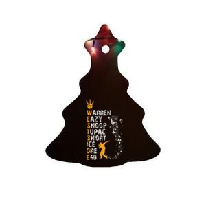 Westside hip hop rap music legends Ceramic Tree Ornament