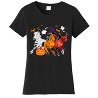 Witch Horse Halloween Spooky Season Women's T-Shirt