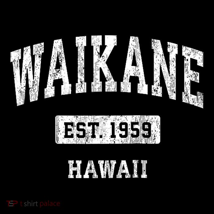 Waikane Hawaii Hi Vintage Sports Established Kids T-Shirt