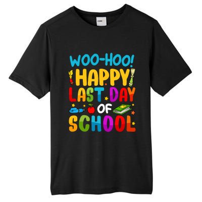 Woo Hoo Happy Last Day Of School For Teachers Students Tall Fusion ChromaSoft Performance T-Shirt