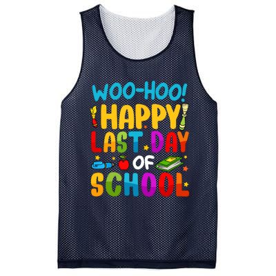 Woo Hoo Happy Last Day Of School For Teachers Students Mesh Reversible Basketball Jersey Tank