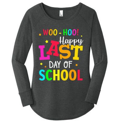 Woo Hoo Happy Last Day of School For Teachers Students Women's Perfect Tri Tunic Long Sleeve Shirt