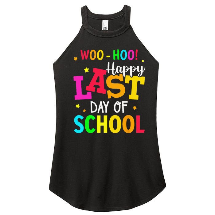 Woo Hoo Happy Last Day of School For Teachers Students Women's Perfect Tri Rocker Tank