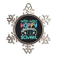 Woo Hoo Happy Last Day of School Fun Teacher Student Metallic Star Ornament