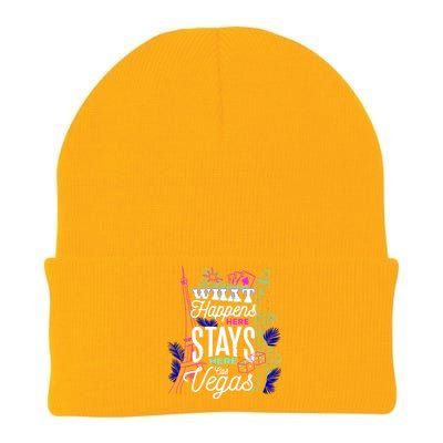 What Happens Here Stays Here Las Vegas NV Vacation Knit Cap Winter Beanie