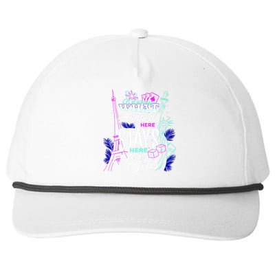 What Happens Here Stays Here Las Vegas NV Vacation Snapback Five-Panel Rope Hat