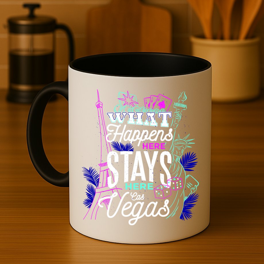 What Happens Here Stays Here Las Vegas NV Vacation Mug