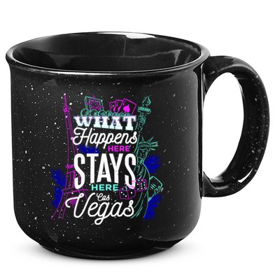 What Happens Here Stays Here Las Vegas NV Vacation 15oz Campfire Ceramic Mug