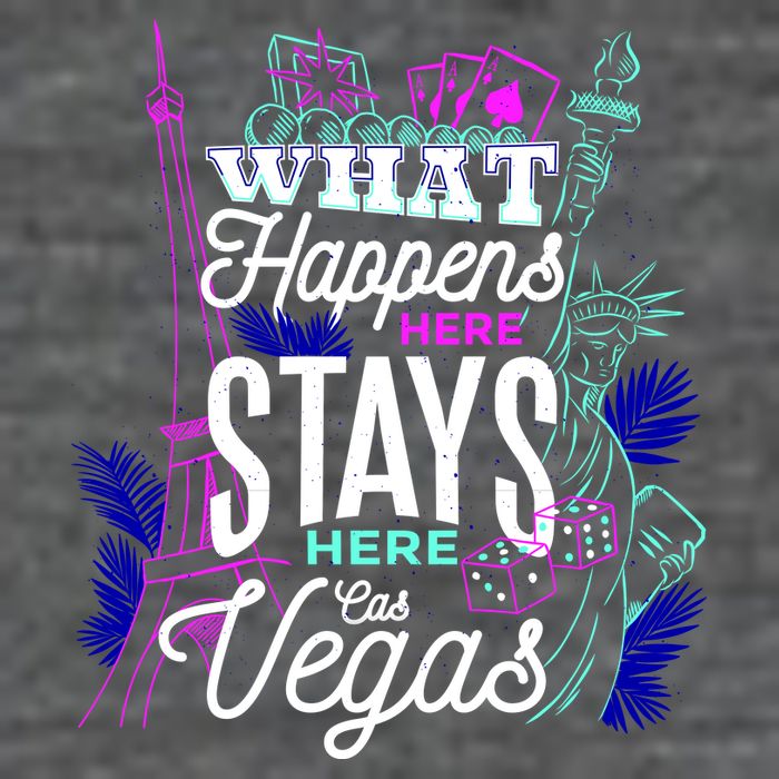What Happens Here Stays Here Las Vegas NV Vacation 7 Panel Mesh Trucker Snapback Hat