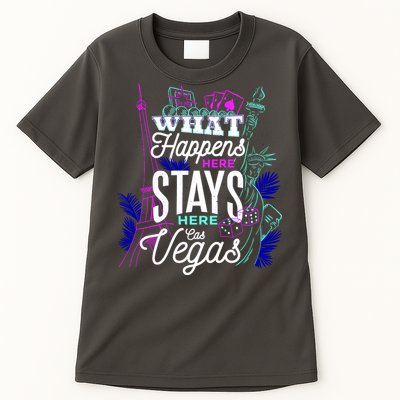 What Happens Here Stays Here Las Vegas NV Vacation Tall T-Shirt