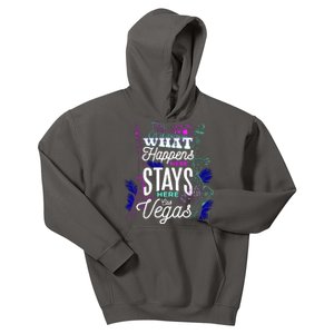 What Happens Here Stays Here Las Vegas NV Vacation Kids Hoodie