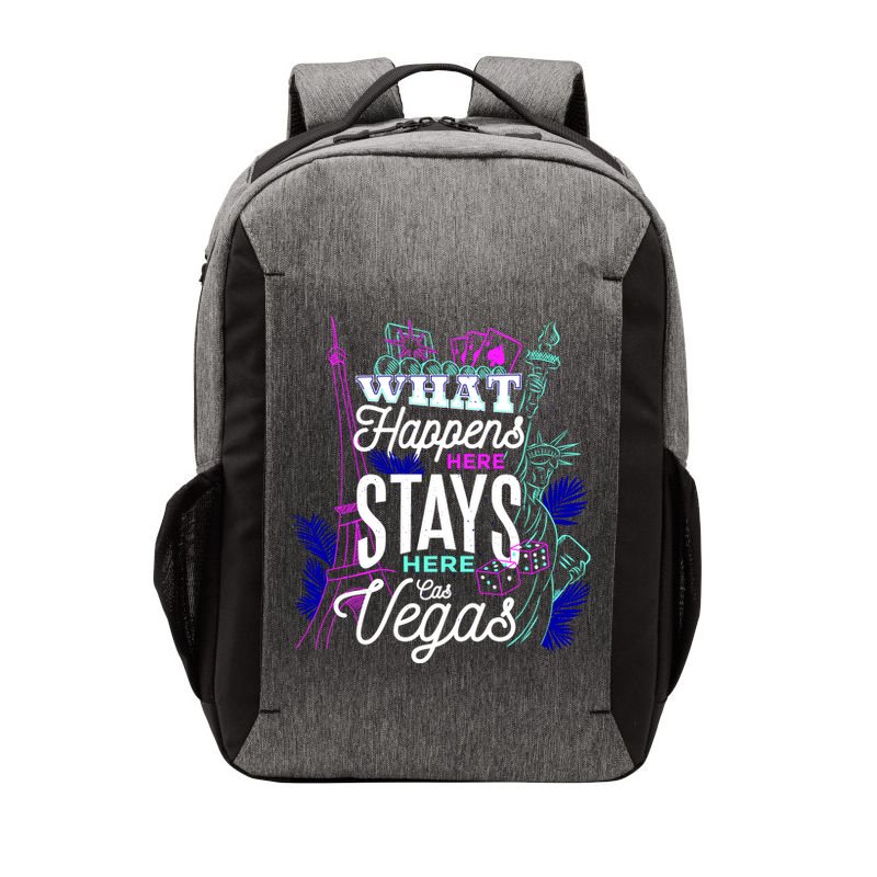 What Happens Here Stays Here Las Vegas NV Vacation Vector Backpack