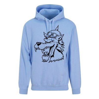 Wolf Head Head Unisex Surf Hoodie