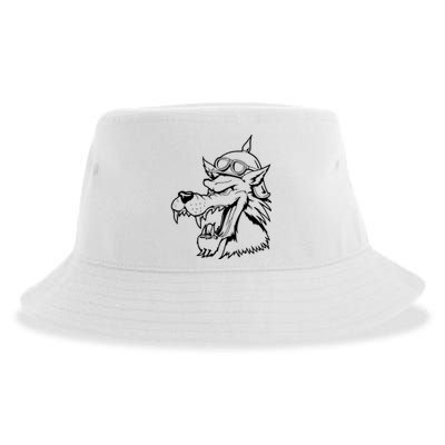 Wolf Head Head Sustainable Bucket Hat